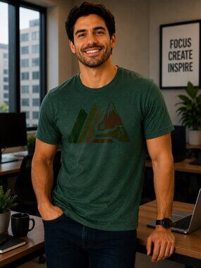 Men's Retro Mountain Outdoor Graphic T-Shirt